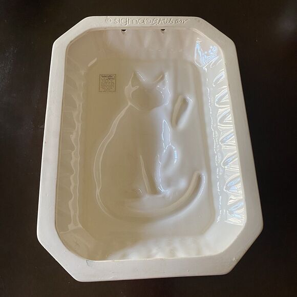 Sigma by Tastesetter ~ Kliban Cat Ceramic Wall Hanging Mold Black ~ White ~ Red - Picture 3 of 8